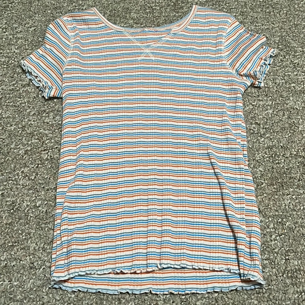 Striped girls shirt set